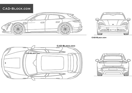 Porsche Taycan GTS Cross Turismo - download vector illustration