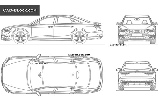 Audi S8 - download vector illustration