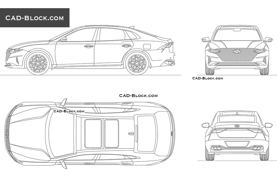 Hyundai Azera CAD Drawing | DWG File