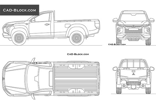 Mitsubishi L200 Regular Cab - download vector illustration