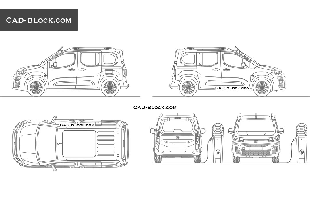 Fiat E-Doblo - CAD Blocks, AutoCAD file