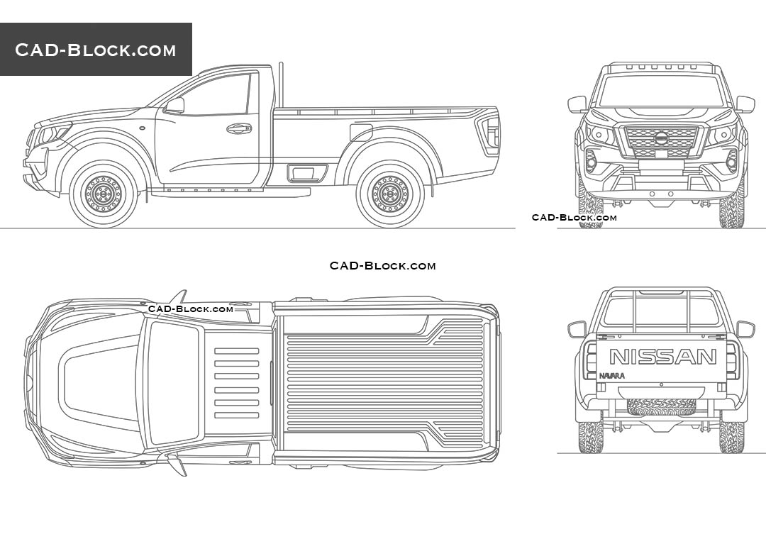 Nissan Navara Single Cab - CAD Blocks, AutoCAD file