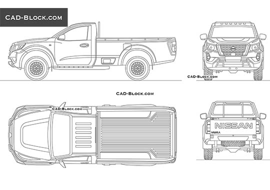 Nissan Navara Single Cab - download vector illustration