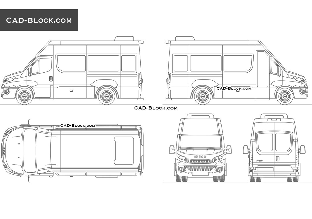 Iveco Daily Minibus - CAD Blocks, AutoCAD file