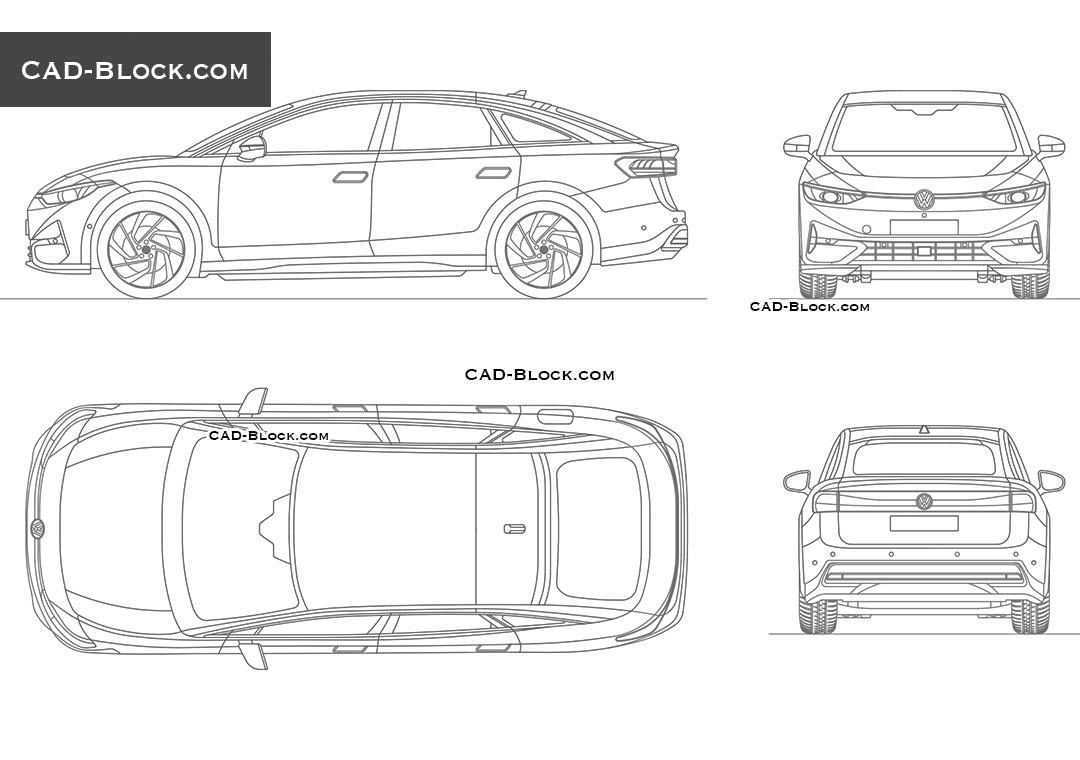 Volkswagen ID7 - CAD Blocks, AutoCAD file