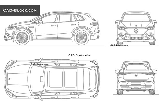 Mercedes-Benz EQE SUV - download vector illustration