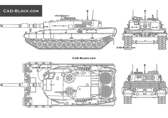 Tank Leopard 2 - download vector illustration