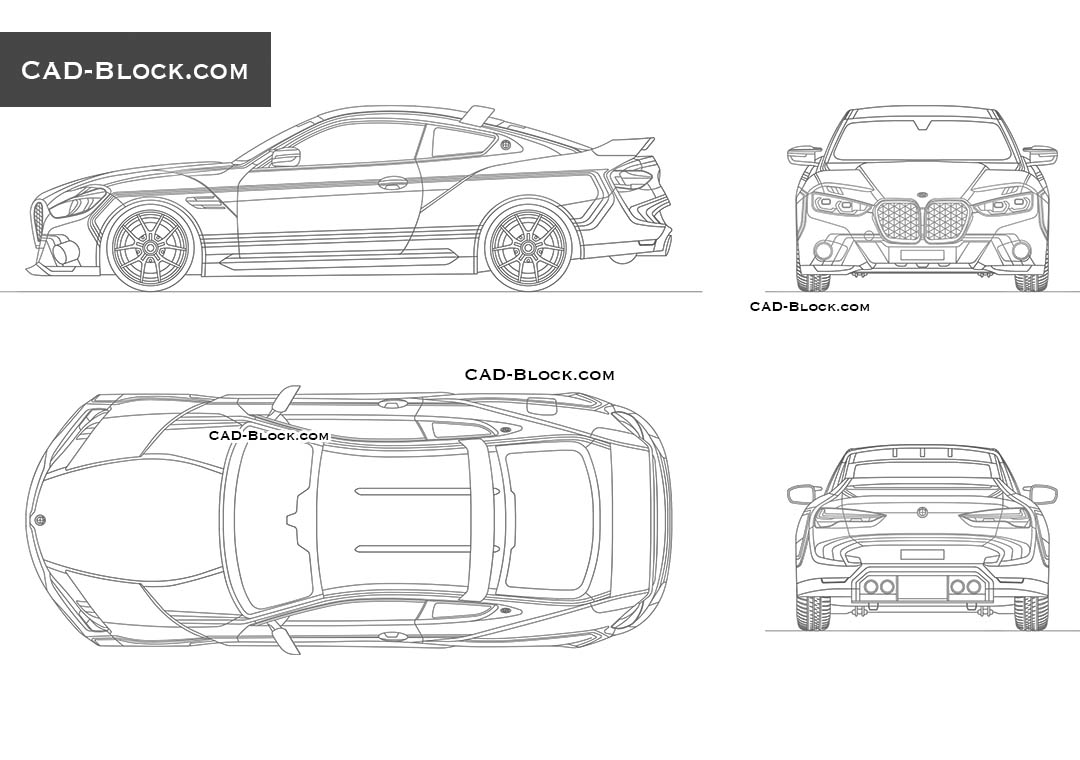 BMW 3.0 CSL - CAD Blocks, AutoCAD file