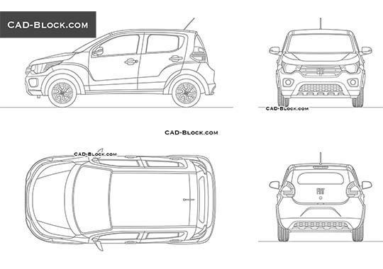 Fiat Mobi - download vector illustration