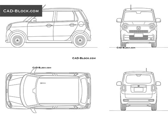 Honda N-One - download vector illustration