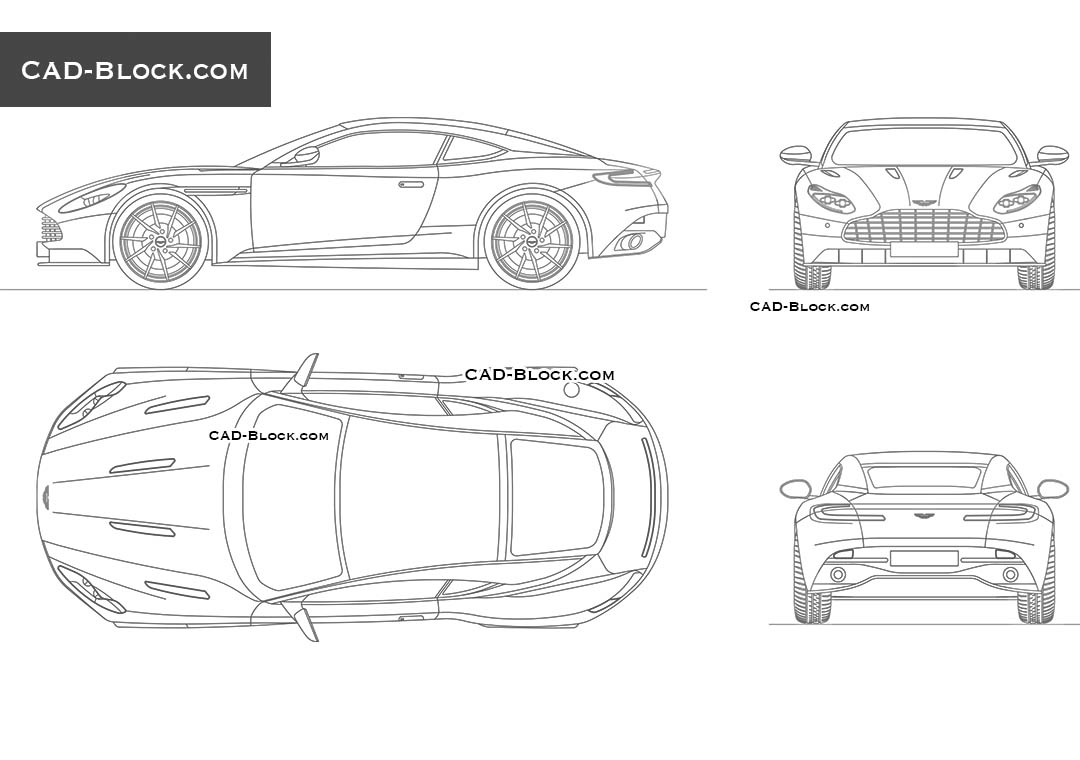 Aston Martin DB11 - CAD Blocks, AutoCAD file