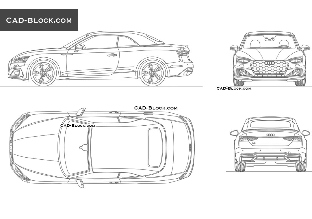 Audi A5 Cabriolet - CAD Blocks, AutoCAD file