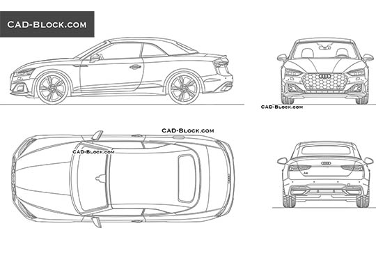 Audi A5 Cabriolet - download vector illustration