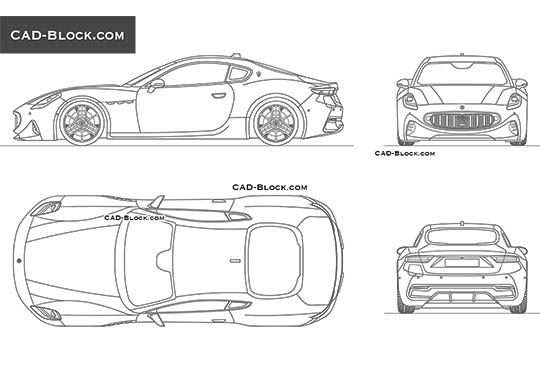 Maserati GranTurismo Folgore - download vector illustration