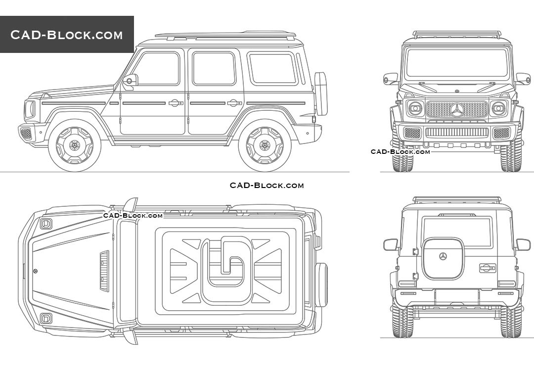 Mercedes-Benz EQG - CAD Blocks, AutoCAD file