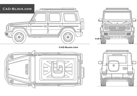 Mercedes-Benz EQG - download vector illustration