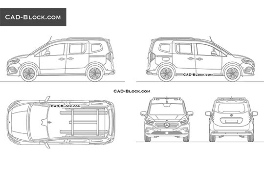 Mercedes-Benz EQT - download vector illustration