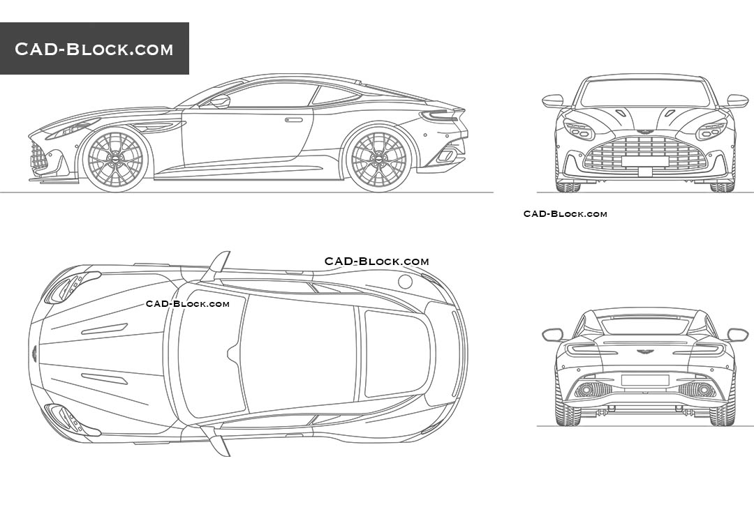 Aston Martin DB12 - CAD Blocks, AutoCAD file