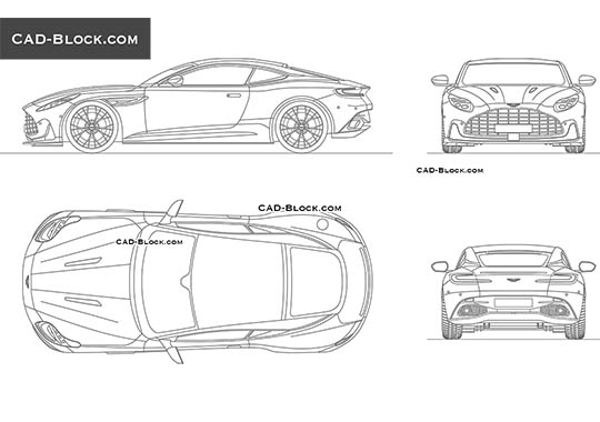 Aston Martin DB12 - download vector illustration