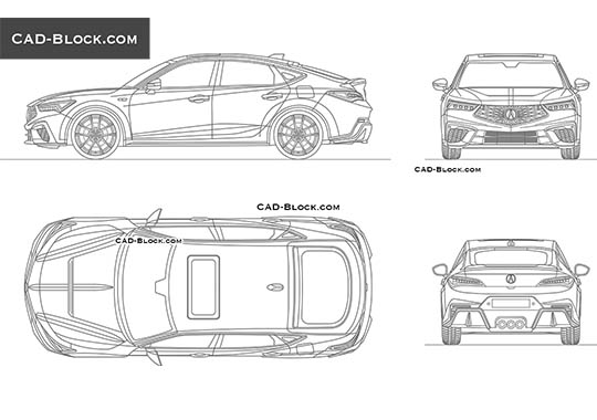Acura Integra Type S - download vector illustration