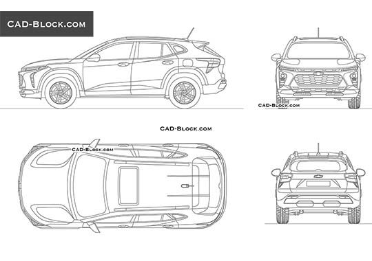Chevrolet Trax Activ (2023) - download vector illustration