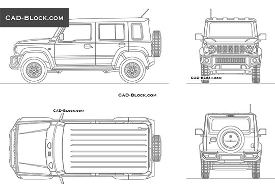Maruti Suzuki Jimny 5-door - download vector illustration