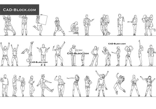 People. Emotions & Gestures - download vector illustration