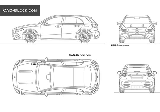Mercedes-Benz A-Class AMG (2023) - free CAD file