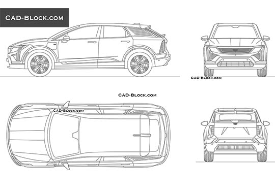 Cadillac Optiq - download vector illustration