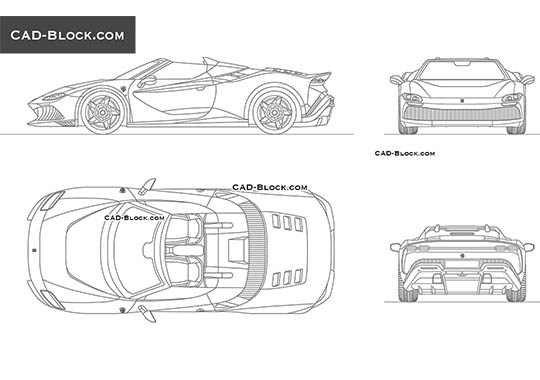 Ferrari SP-8 - download vector illustration