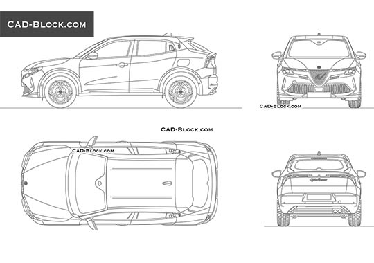 Alfa Romeo Milano Hybrid - download vector illustration