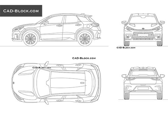Lexus LBX (2023) - download vector illustration