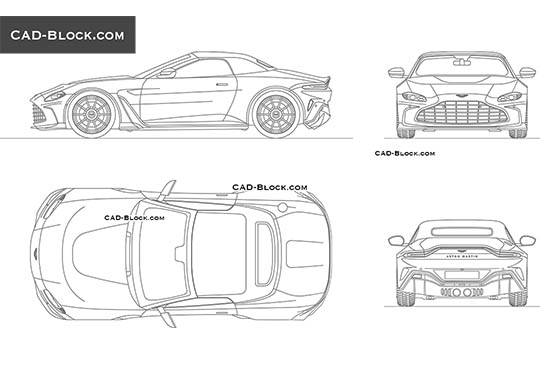 Aston Martin V12 Vantage Roadster - download vector illustration