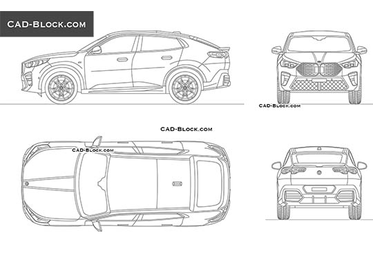 BMW iX2 - download vector illustration