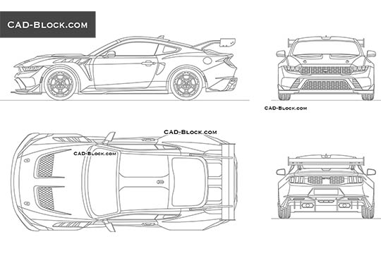 Ford Mustang GTD - download vector illustration