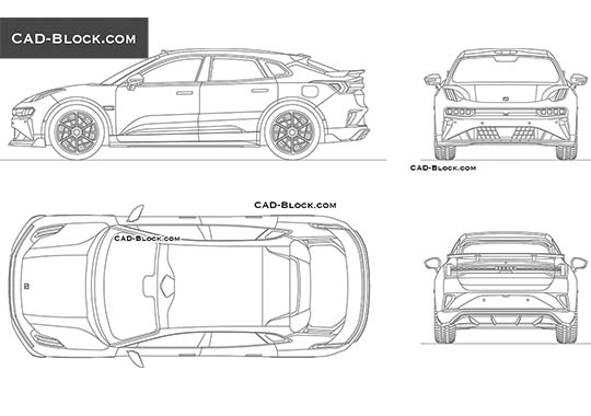 Zeekr 001 FR - download vector illustration