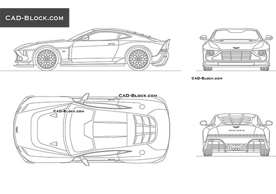 Aston Martin Valour - download vector illustration