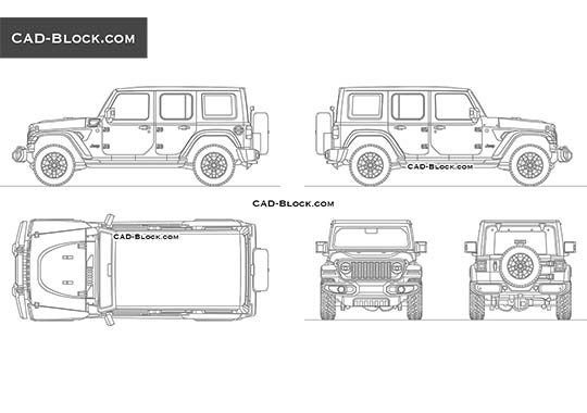 Jeep Wrangler 4xe - download vector illustration