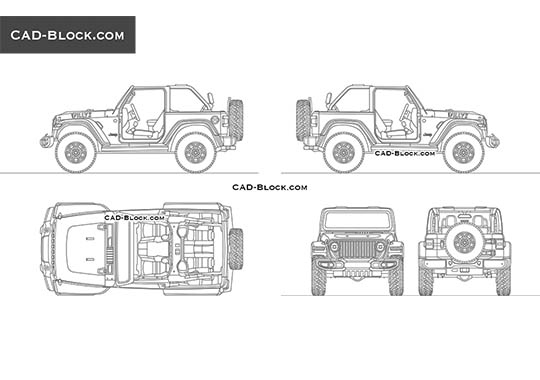 Jeep Wrangler Willys (2023) - download vector illustration