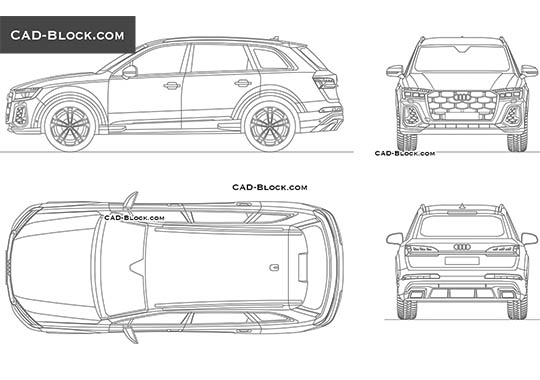 Audi Q7 (2024) - download vector illustration