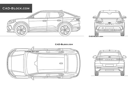 Ford Capri - download vector illustration