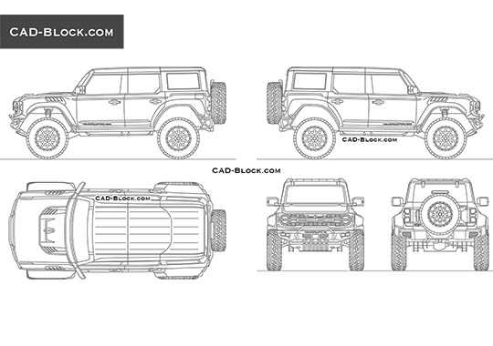 Ford Hennessey VelociRaptor 500 Bronco - download vector illustration