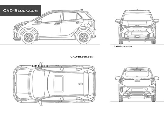 Kia Picanto (2024) - download vector illustration