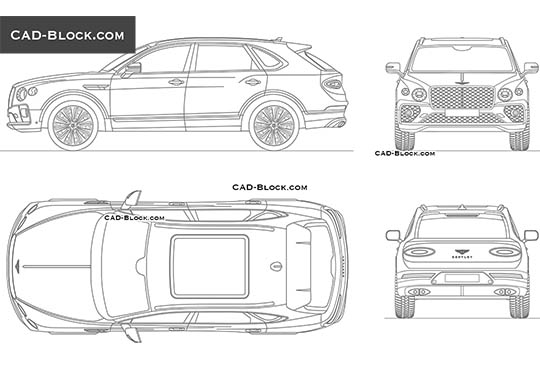 Bentley Bentayga Hybrid (2021) - download vector illustration