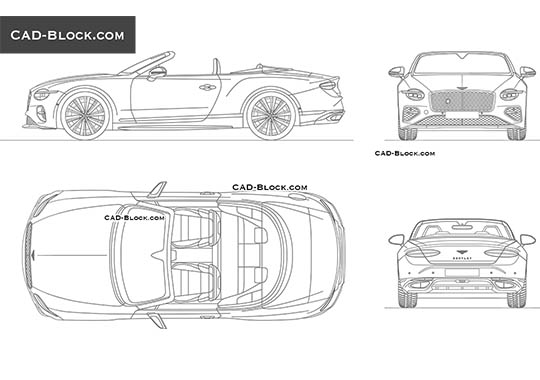 Bentley Continental GTC Speed (2024) - download vector illustration