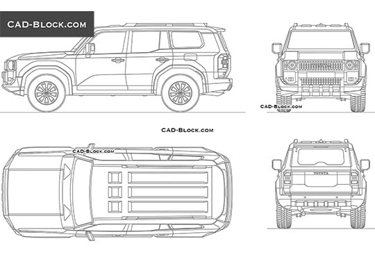 Toyota Land Cruiser 250 - download vector illustration