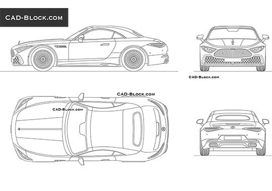 Mercedes-Maybach SL 680 - download vector illustration