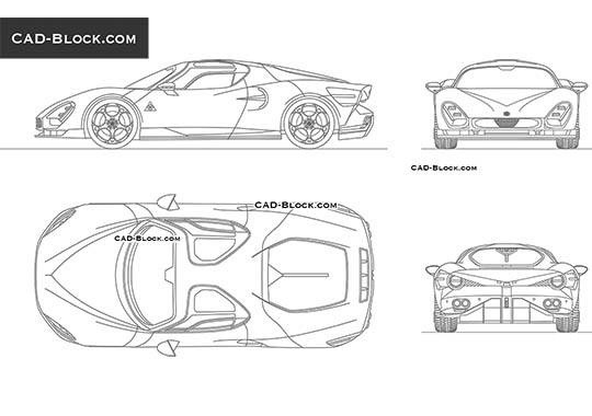 Alfa Romeo 33 Stradale - download vector illustration