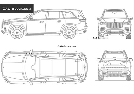 Mercedes-Benz GLS 600 Maybach - download vector illustration