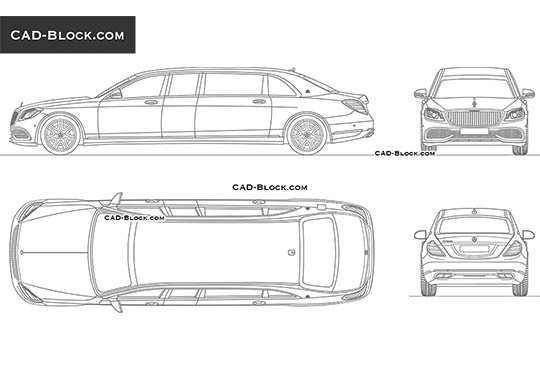 Mercedes-Maybach S 650 Pulman Guard - download vector illustration